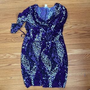 Motherhood Maternity purple knee length dress